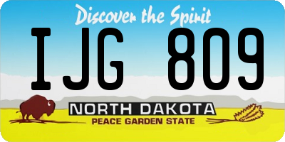 ND license plate IJG809