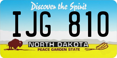 ND license plate IJG810