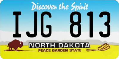 ND license plate IJG813
