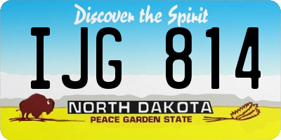 ND license plate IJG814