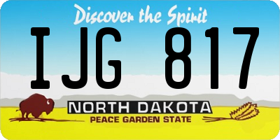 ND license plate IJG817