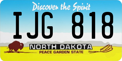 ND license plate IJG818