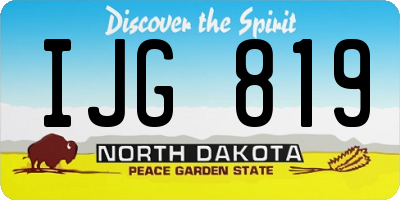 ND license plate IJG819