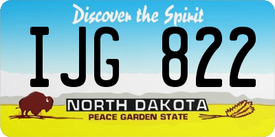 ND license plate IJG822