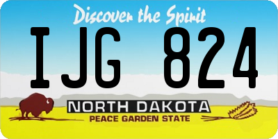 ND license plate IJG824