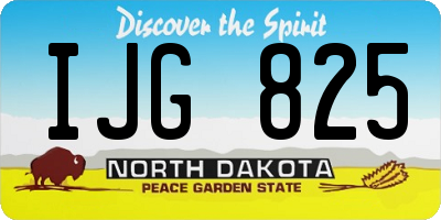 ND license plate IJG825