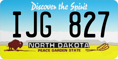 ND license plate IJG827
