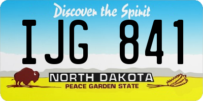 ND license plate IJG841