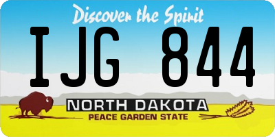 ND license plate IJG844