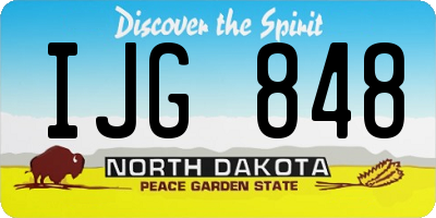 ND license plate IJG848