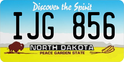 ND license plate IJG856