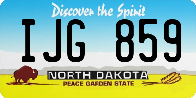 ND license plate IJG859