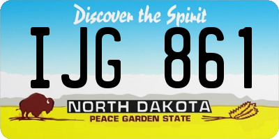 ND license plate IJG861