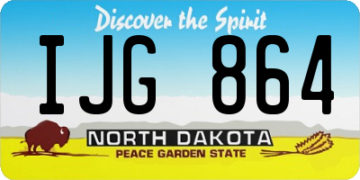 ND license plate IJG864