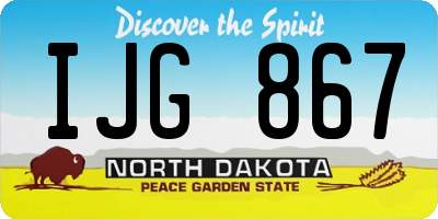 ND license plate IJG867