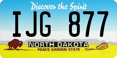 ND license plate IJG877