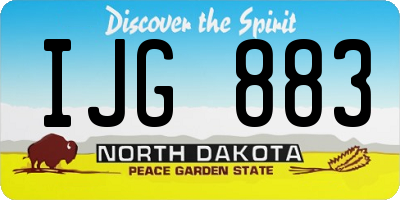 ND license plate IJG883