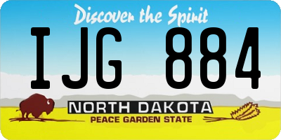 ND license plate IJG884