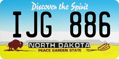 ND license plate IJG886