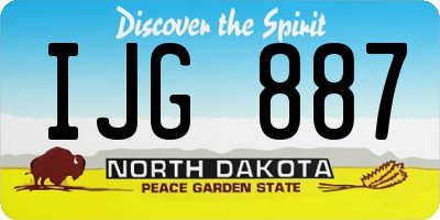 ND license plate IJG887