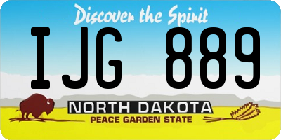 ND license plate IJG889