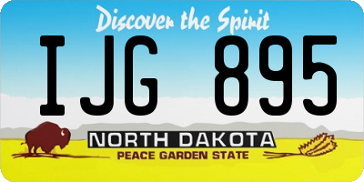 ND license plate IJG895