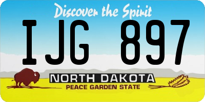 ND license plate IJG897