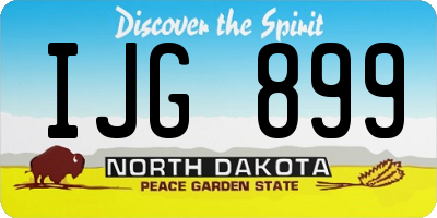ND license plate IJG899