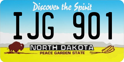 ND license plate IJG901