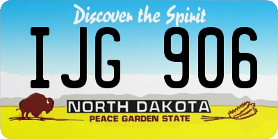 ND license plate IJG906