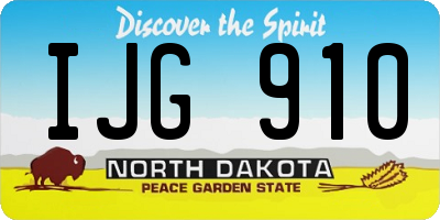 ND license plate IJG910