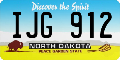 ND license plate IJG912