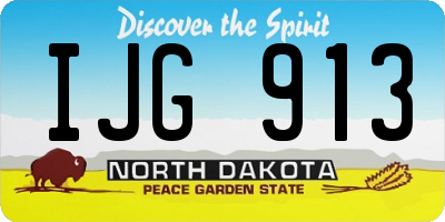 ND license plate IJG913