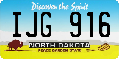 ND license plate IJG916