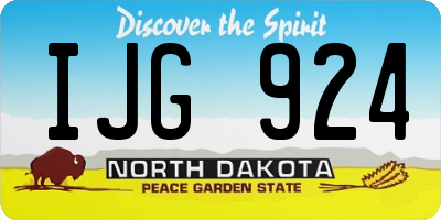 ND license plate IJG924