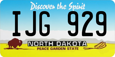 ND license plate IJG929
