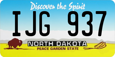 ND license plate IJG937