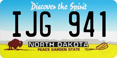 ND license plate IJG941