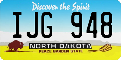 ND license plate IJG948