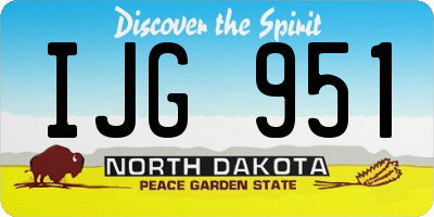 ND license plate IJG951