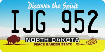 ND license plate IJG952