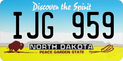 ND license plate IJG959