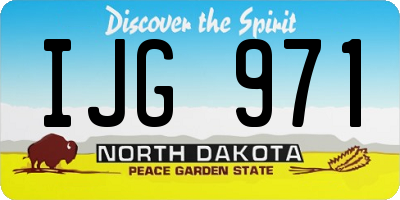ND license plate IJG971