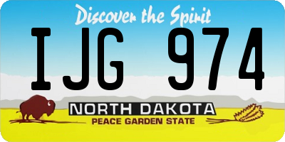 ND license plate IJG974