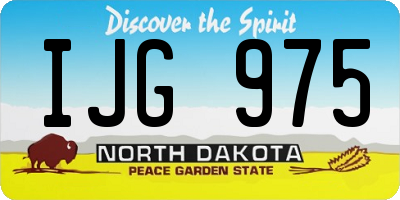 ND license plate IJG975