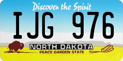 ND license plate IJG976