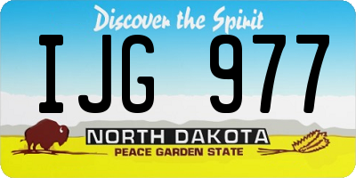 ND license plate IJG977