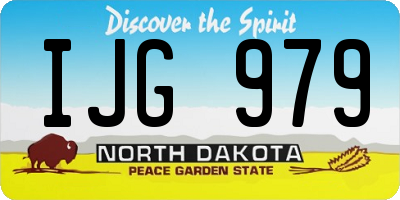 ND license plate IJG979