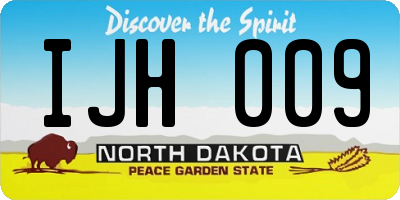 ND license plate IJH009