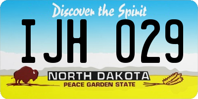 ND license plate IJH029
